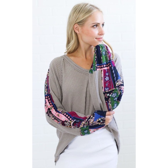 Kori Tops - NWT Kori Waffle Knit Boho Top